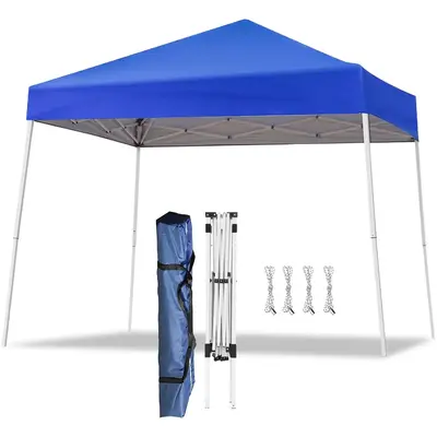 Grezone Pop Up Canopy Tent,11 x 11 ft,250 D PU Silver Coated Tarp with Portable Bag,Waterproof and Sun Shelter Gazebo for Out...