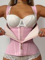 Women's Breathable Shapewear Top, High Elasticity Mesh Fabric Tummy Control Waist Trainer, Corset Vest Style Body Shapewear w...