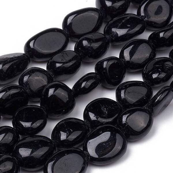 Natural Black Tourmaline Beads Strands