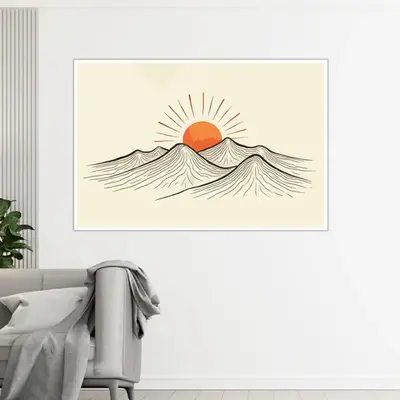 Golden Dawn - Minimalist Mountains