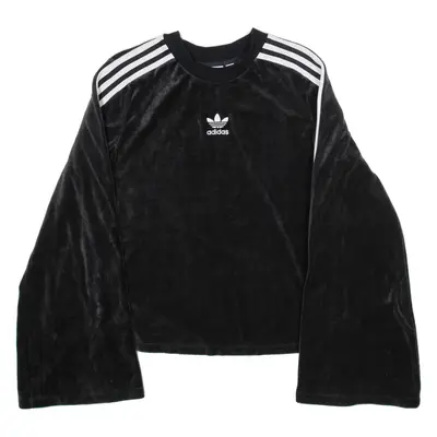 ADIDAS Womens Sweatshirt Black UK 8