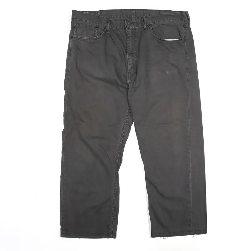 LEVI'S 505 Trousers Grey Regular Straight Mens W38 L24