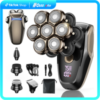 Bazivve 5-IN-1 Electric Shaver Kit with 7D Magnetic Head, LED Light, Type-C Quick Charge, and IPX7 Waterproof for Men's Groom...