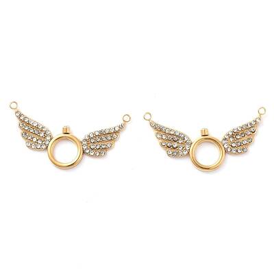 304 Stainless Steel Rhinestone Pendants