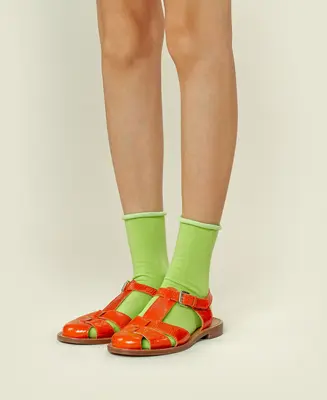 Women's Cotton Socks Weekend - Lime