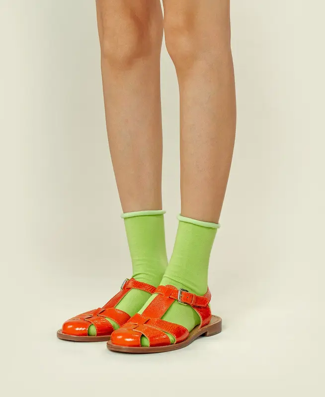 Women's Cotton Socks Weekend - Lime