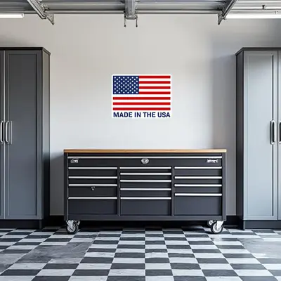 Made in the USA Flag Garage Wall Decal