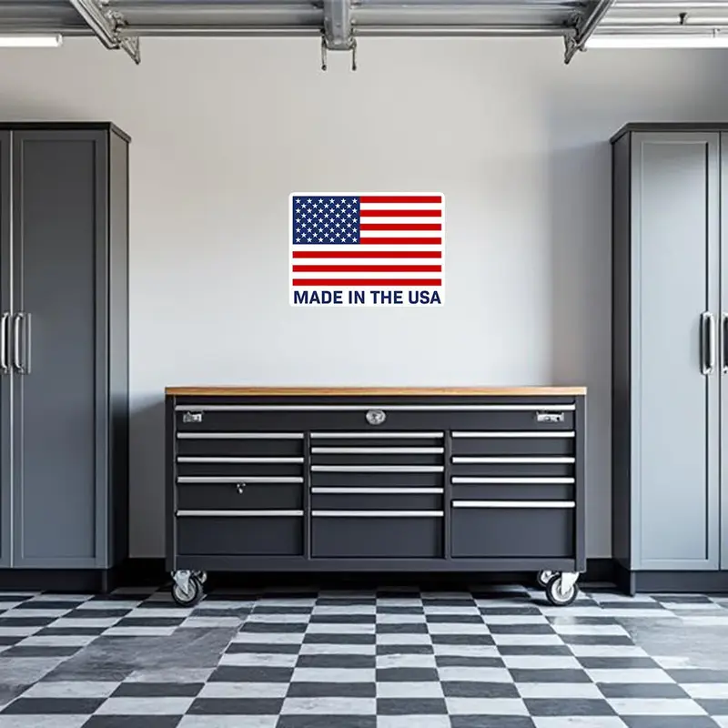 Made in the USA Flag Garage Wall Decal