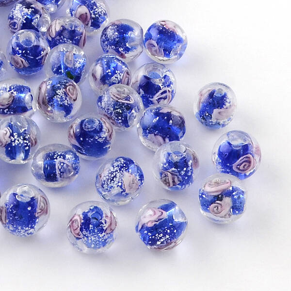 Handmade Luminous Inner Flower Lampwork Beads