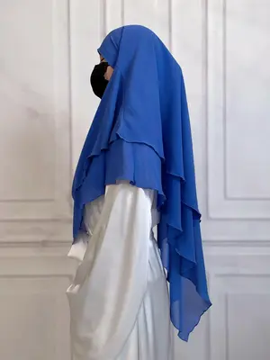 19 Colors Short Chiffon Khimar for Muslim Fashion, High-Quality Fabric for Adults & Kids, Modest Wear for All Seasons