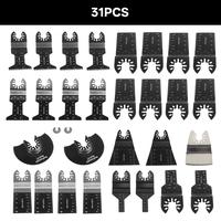 dealsforyoudays 31Pcs Multitool Blade Kits for Wood Nails Drywall Cutting Oscillating Saw Blades Universal Oscillating Tool B...
