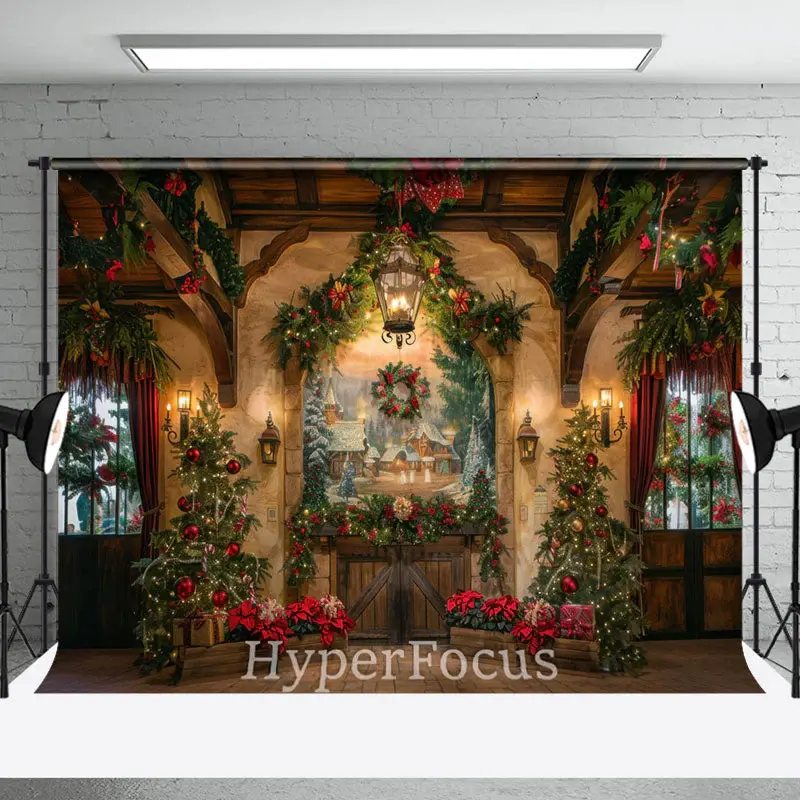 Retro Mural Room Festive Christmas Vibe Backdrop - Aperturee