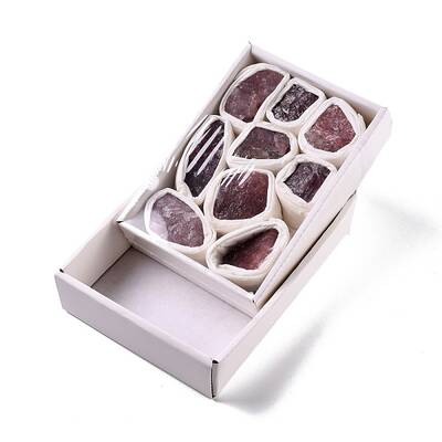 Rough Raw Natural Strawberry Quartz Beads