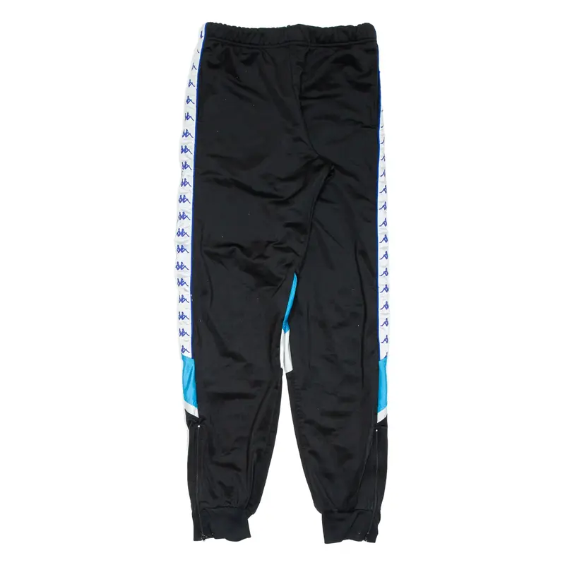 KAPPA Mens Track Pants Black Tapered M W28 L32