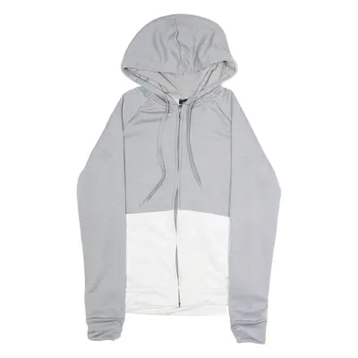ADIDAS Womens Grey Hoodie Full Zip S