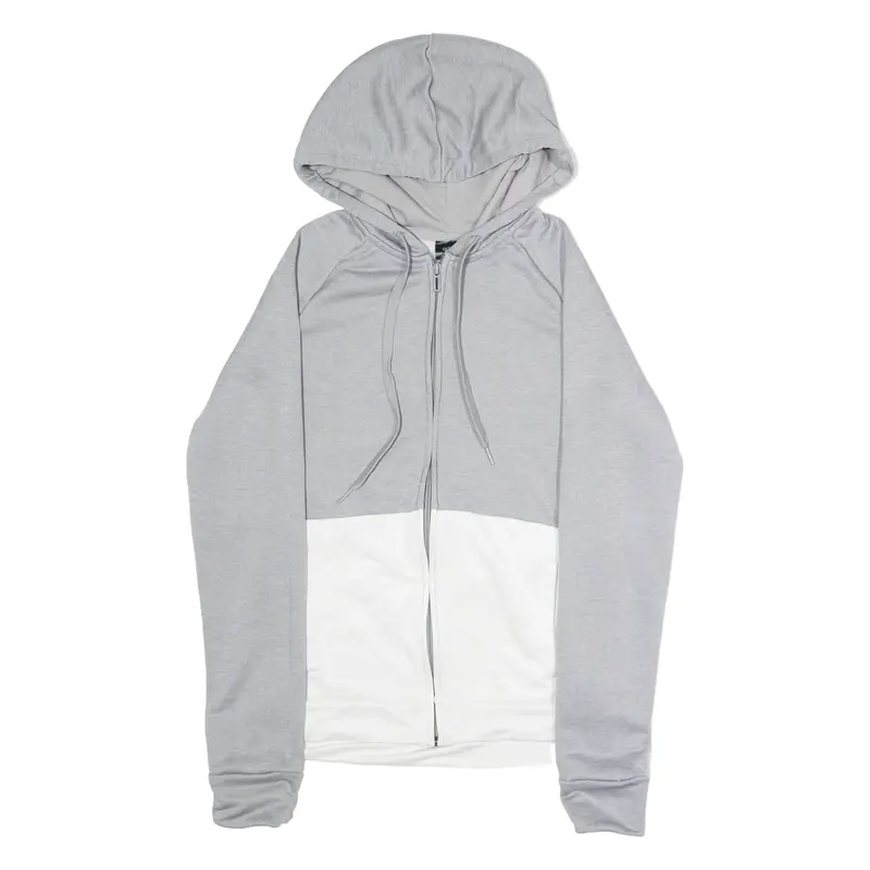 ADIDAS Womens Grey Hoodie Full Zip S