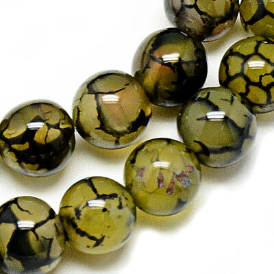 Natural Dragon Veins Agate Beads Strands