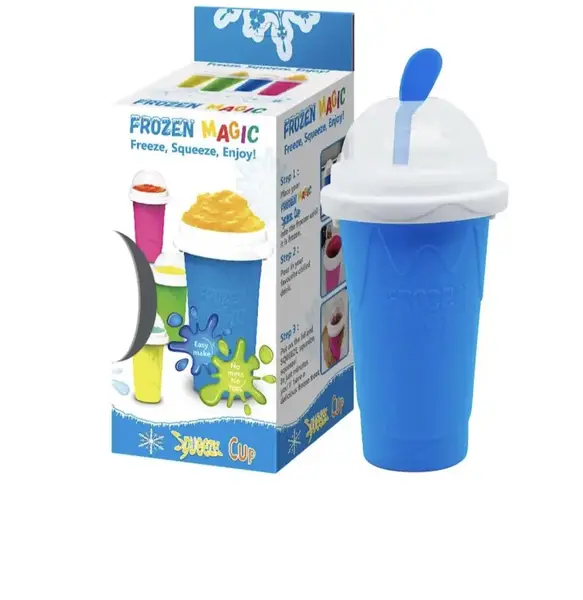 Cup Slushie Cup MakerMilk Cola Juice Squeeze Cup FrozenMagic Quick Freeze Cup Cooling CupSmoothies Cup with Lids and Strawsfo...