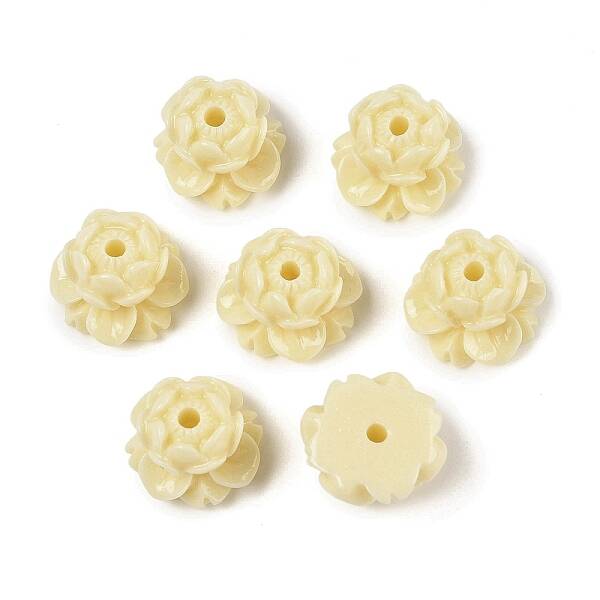 Synthetic Coral Carved Beads