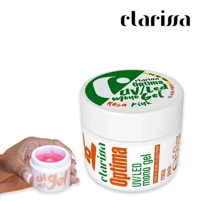 Clarissa optima uv/led pink fiberglass monogel 14 gr