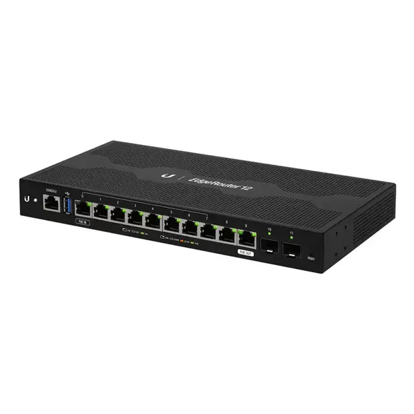 ER-12 Ubiquiti EdgeRouter 12 9 x Port 1000ase-T + 1 x Port PoE RJ-45 + 2 x Port PoE SFP + 1 x Port SFP Layer 3 Advanced Netwo...