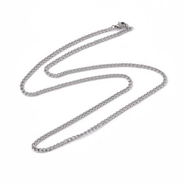 Non-Tarnish 201 Stainless Steel Curb Chain Necklace for Women Men