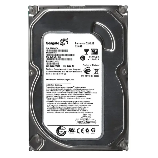 9YP14C-303 Seagate BarraCuda 7200.12 320GB 3.5-inch 6GB/s SATA NCQ 7200RPM 16MB Cache Desktop Hard Drive