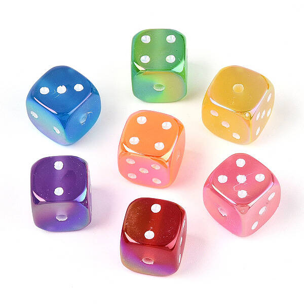 UV Plating Opaque Acrylic Beads