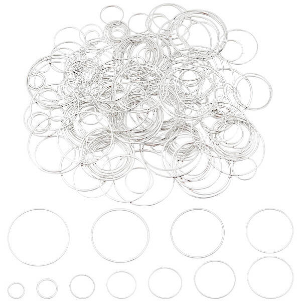 220Pcs 11 Styles Brass Linking Rings