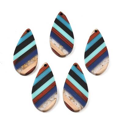 Transparent Resin & Walnut Wood Pendants