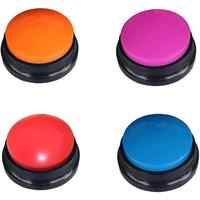 4 Color Voice Recording Buttons - Dog Communication Training Buzzers, 30-Second Record & Playback, Fun Gift for Home, Office,...