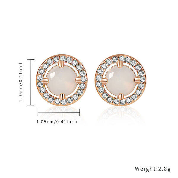 Stainless Steel with Rhinestone Stud Earrings