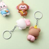 Cute Cartoon Character Keychains – Adorable 3D Animal Figures with Professions for Bags & Keys