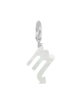 MOP Zodiac Charm | Metal Color: Silver | Sign: Scorpio