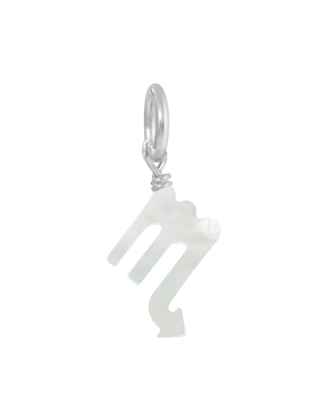 MOP Zodiac Charm | Metal Color: Silver | Sign: Scorpio