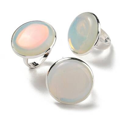 Opalite Round Adjustable Rings
