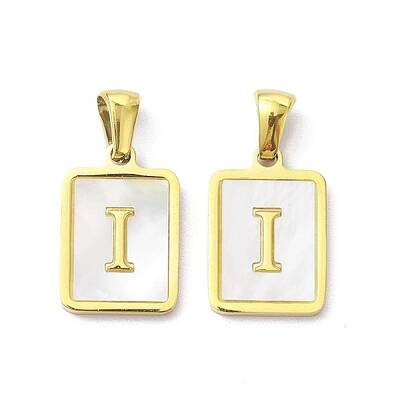 Ion Plating(IP) 304 Stainless Steel Pave Shell Pendants