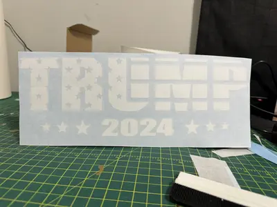 Trump 2024 Flag Vinyl Decal for Car Exterior Accessories - Multiple Sizes and Colors Available