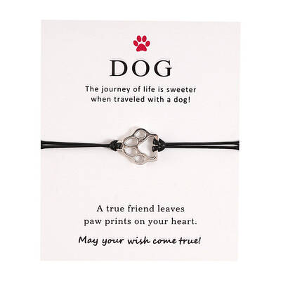 Alloy Dog Paw Print Link Bracelet