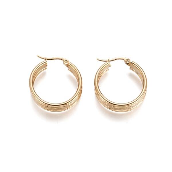 304 Stainless Steel Hoop Earrings