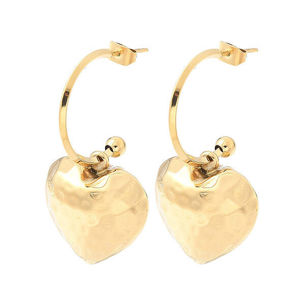 304 Stainless Steel C-Shaped Stud Earrings