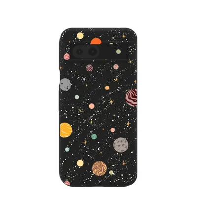Black Galactic Glow Google Pixel 8a Case