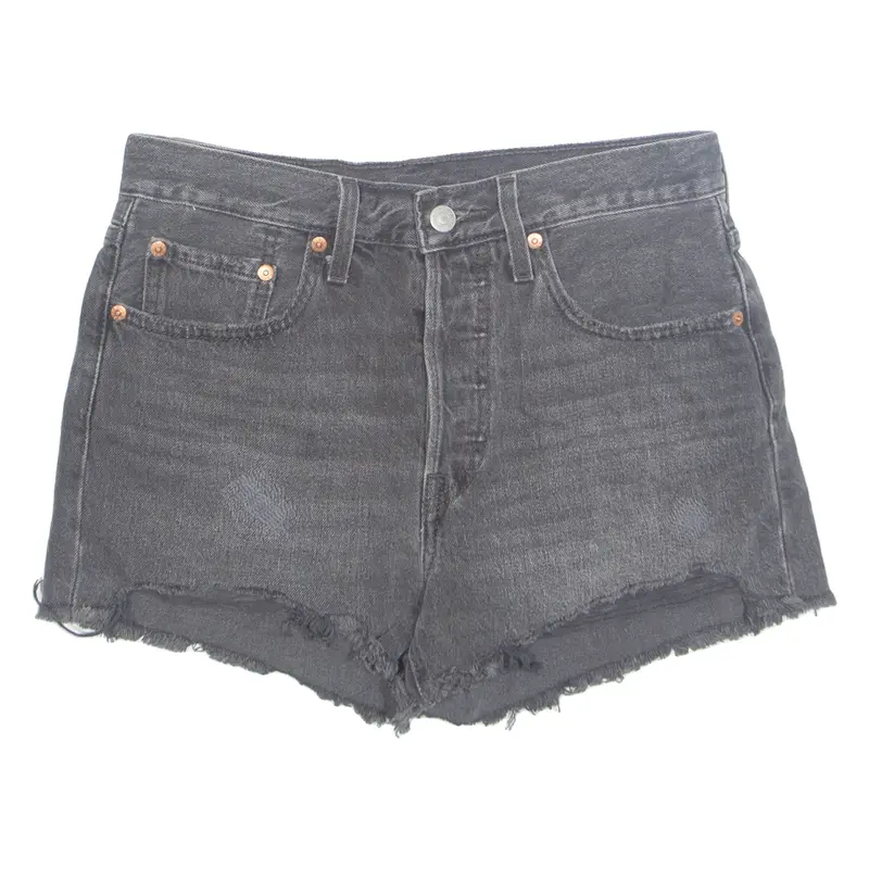 LEVI'S 502 Cut Off Womens Denim Shorts Grey M W29