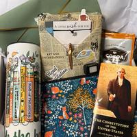 Banned Book Box with Book Mark, Note, Cup, Stickers & Chocolate - Explore Banned Books with Reflective Questions