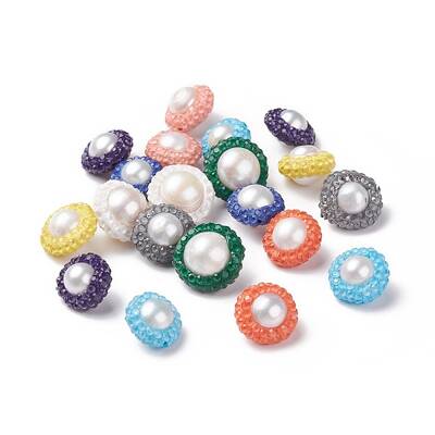 Polymer Clay Rhinestone Beads