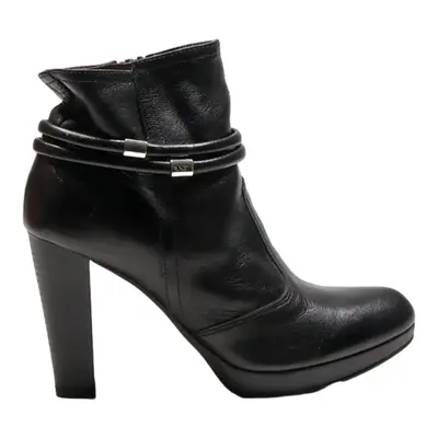 NERO GIARDINI Ankle Boots Black Leather Womens UK 3