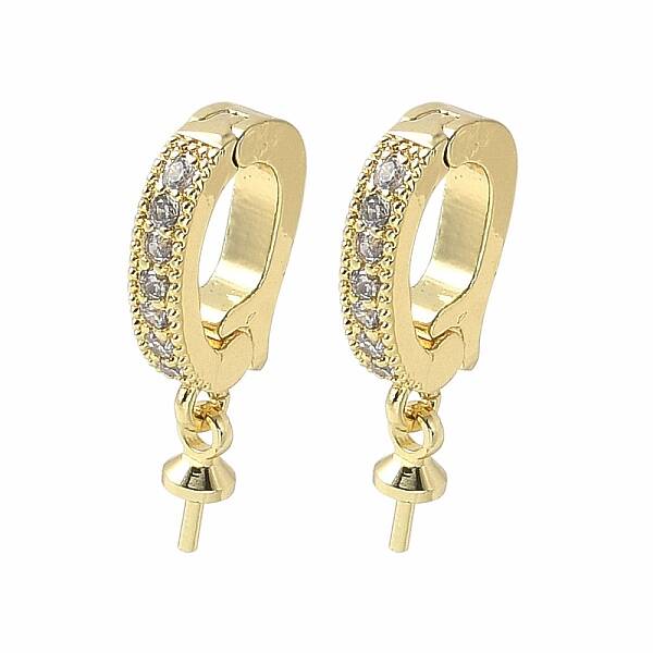Brass Micro Pave Cubic Zirconia Pendants Bails