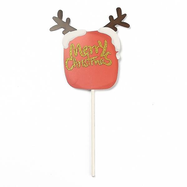 Paper Deer Head Cake Insert Card Decoration