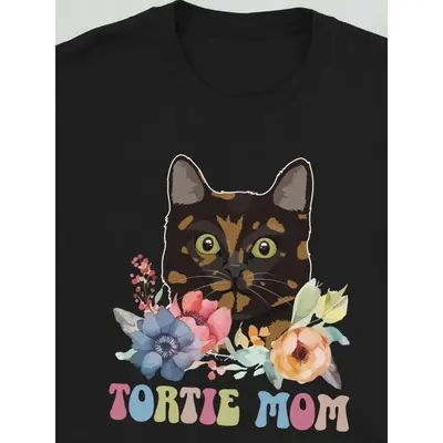 Tortie Cat Owner Tortoiseshell Cat Mom Tortie Cats Unisex 100% Cotton T-Shirt - Versatile for Casual, Sports, Festive, All-S...