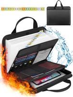 Important Document Organizer Folio Accordion File Organizer Fireproof Expanding File Folder Storage Box with Zipper Labels 13...